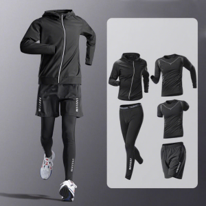 VER4379 Men s Casual Hooded 2 Piece